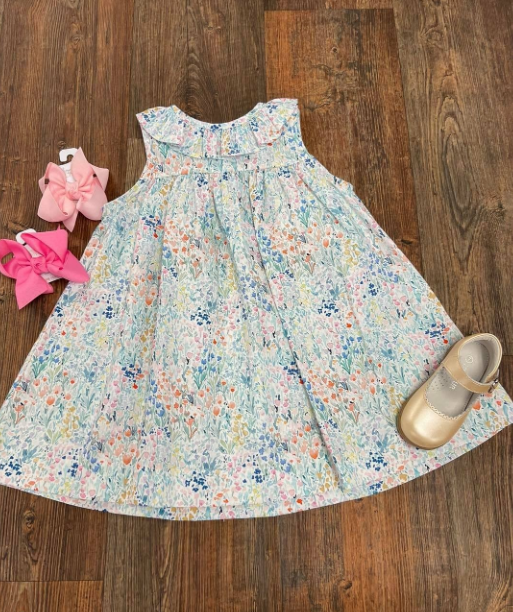 pre sale girls dresses  sleeves top floral print with dress