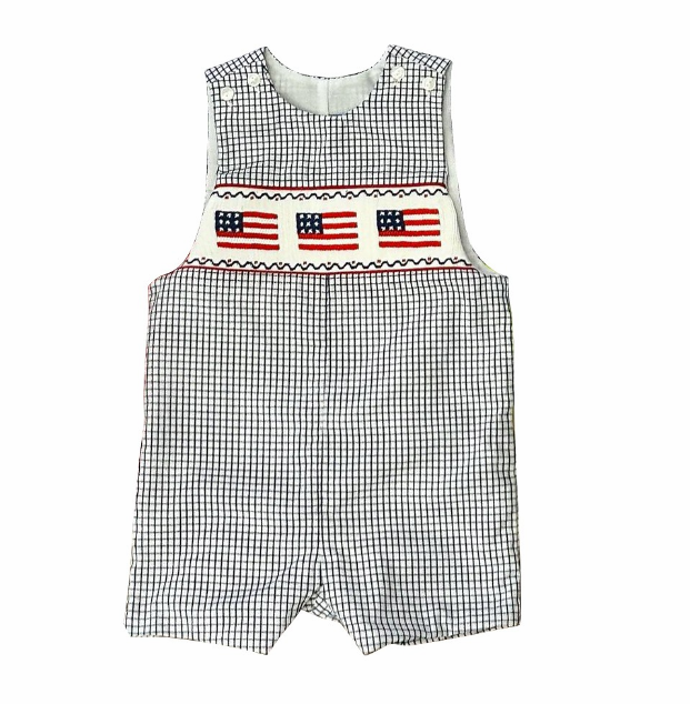 pre sale baby boy clothes sleeves top flag print  with romper