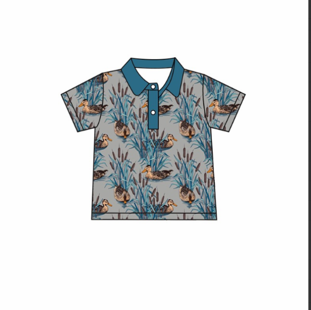 pre sale boys summer clothes short sleeve top duck print
