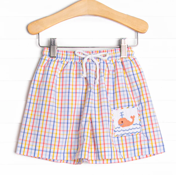 pre sale boys summer shorts whale print with  swimming pants
