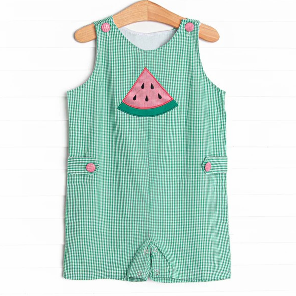 pre sale baby boy clothes sleeves top embroidered watermelon  print  with romper