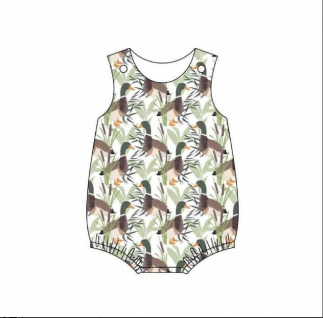 pre sale baby boy clothes sleeves top duck  print  with romper