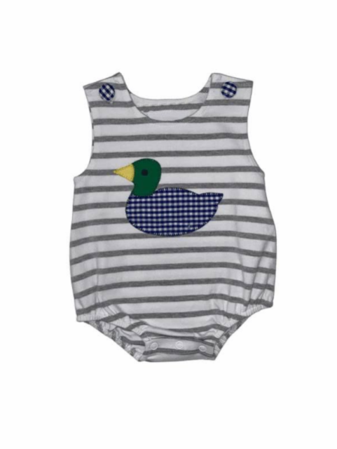 pre sale baby boy clothes sleeves top embroidered duck print  with romper