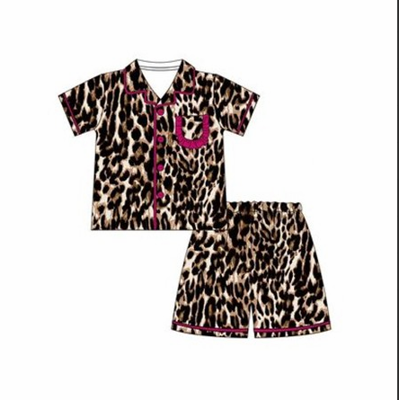 pre sale adult woman summer outfit sets short sleeves top leopard print and shorts