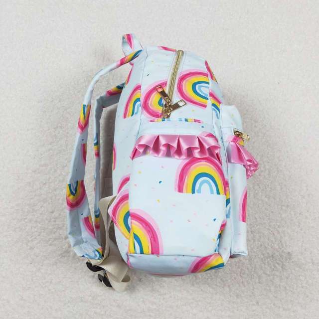 BA0167 Rainbow pink lace blue backpack