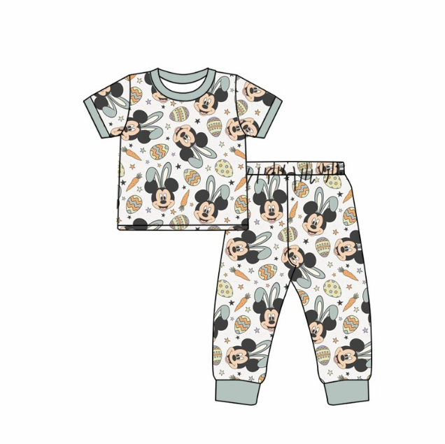 pre sale boys summer outfit sets  short sleeve top mickey  print and  trousers