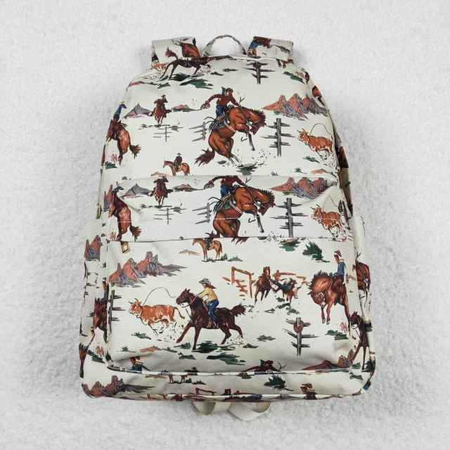 BA0059 Western cowboy riding backpack