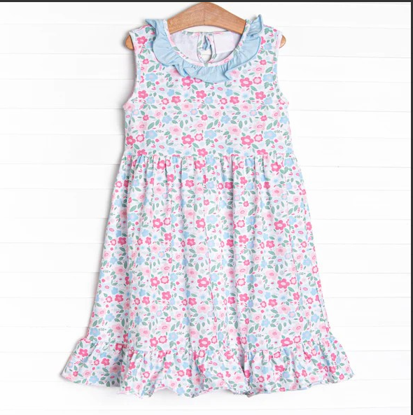 pre sale girls dresses  sleeves top floral floral print  with dress