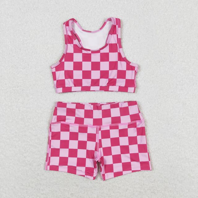 GT0521 +SS0218 pink plaid set