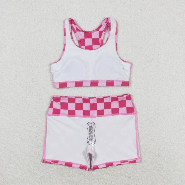 GT0521 +SS0218 pink plaid set