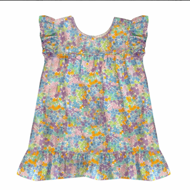 pre sale girls summer clothing  flying sleeves top floral print