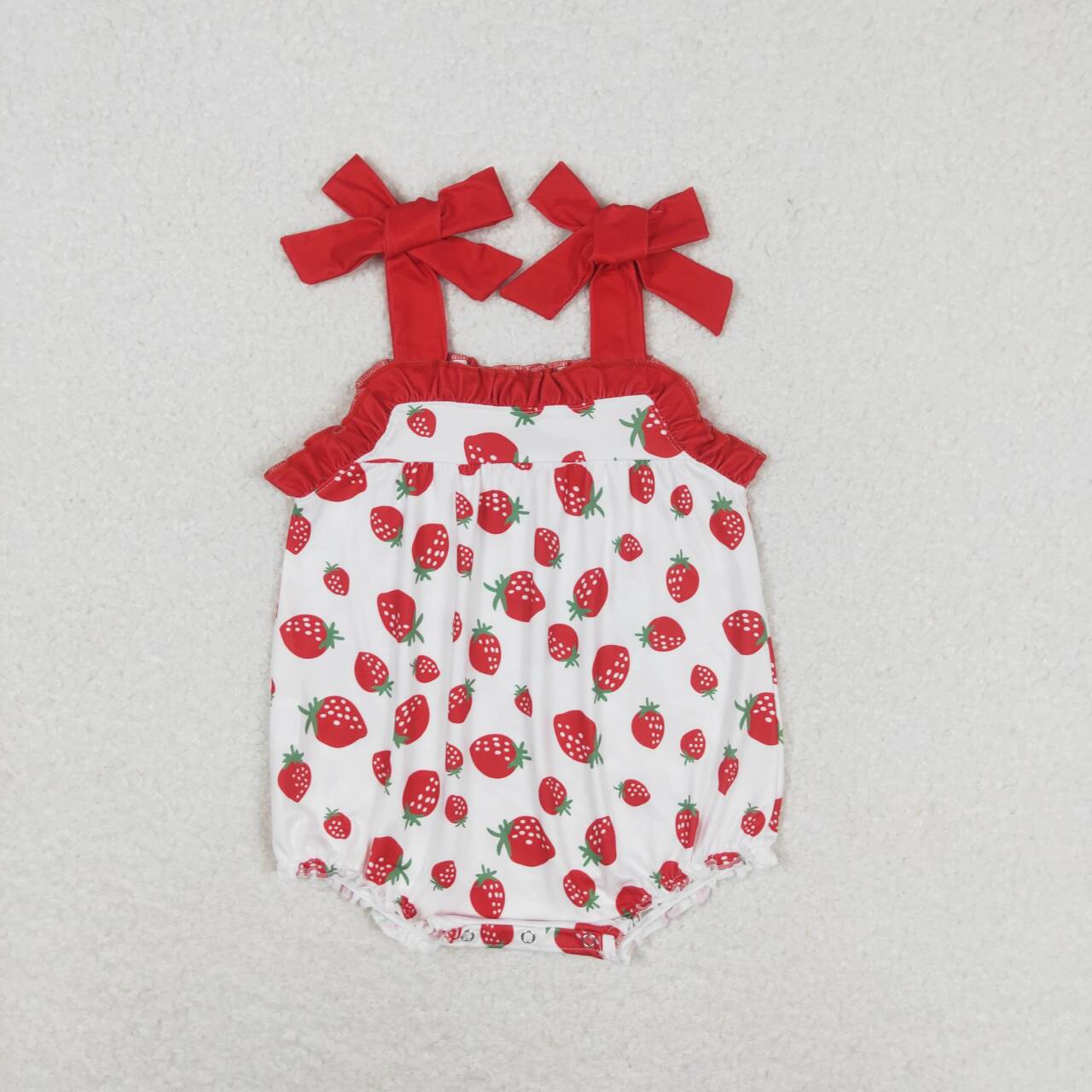 SR0916 Strawberry pattern halter  romper