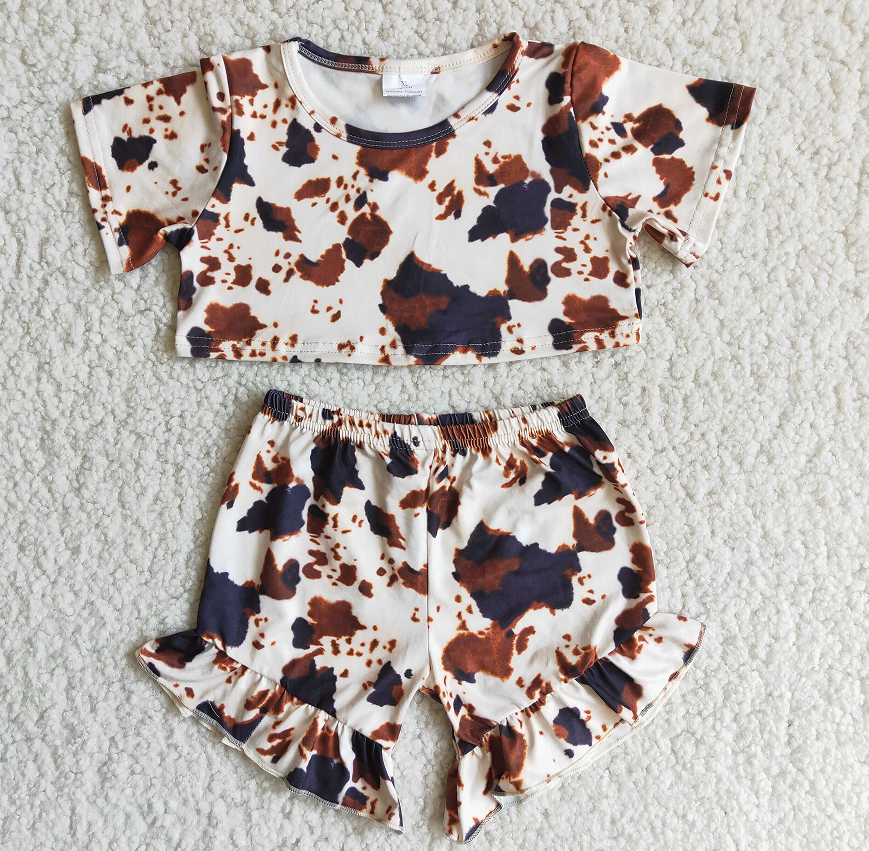 B6-15 Ink pattern crop top set