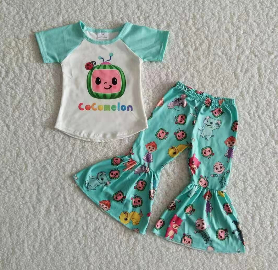 C12-3 cocomelon short sleeve trousers set