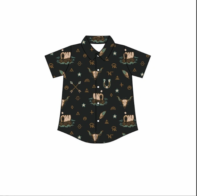 pre sale boys summer clothes short sleeves top bullhead bow and arrow print