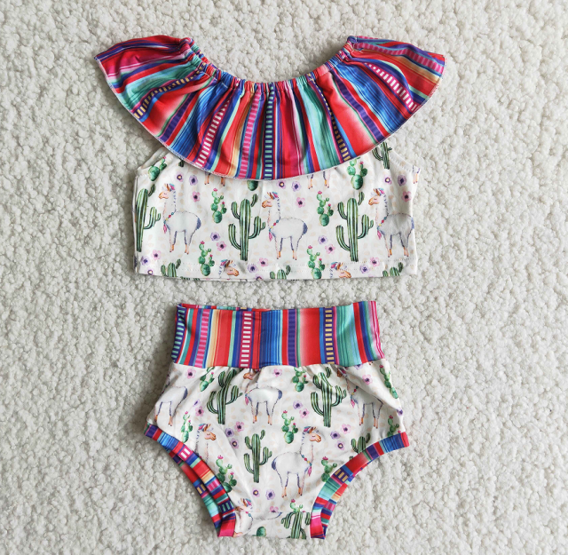 A10-2 Striped Alpaca Cactus bummies set