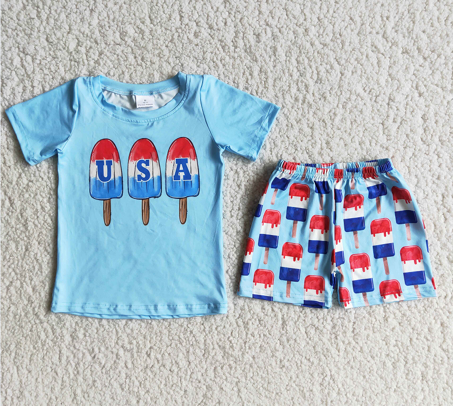 D7-15 Blue USA Popsicle Boy Set