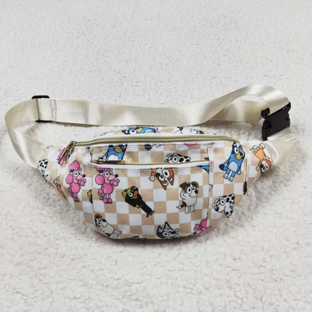 BA0192 bluey plaid belt bag