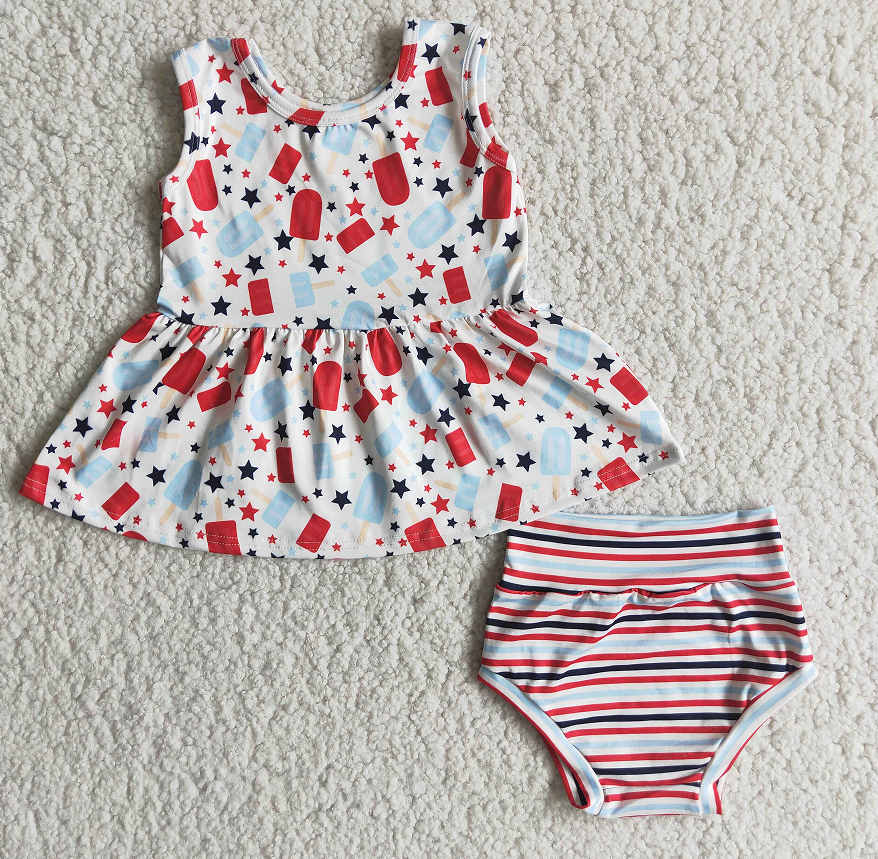 E3-15 Popsicle star striped thong set