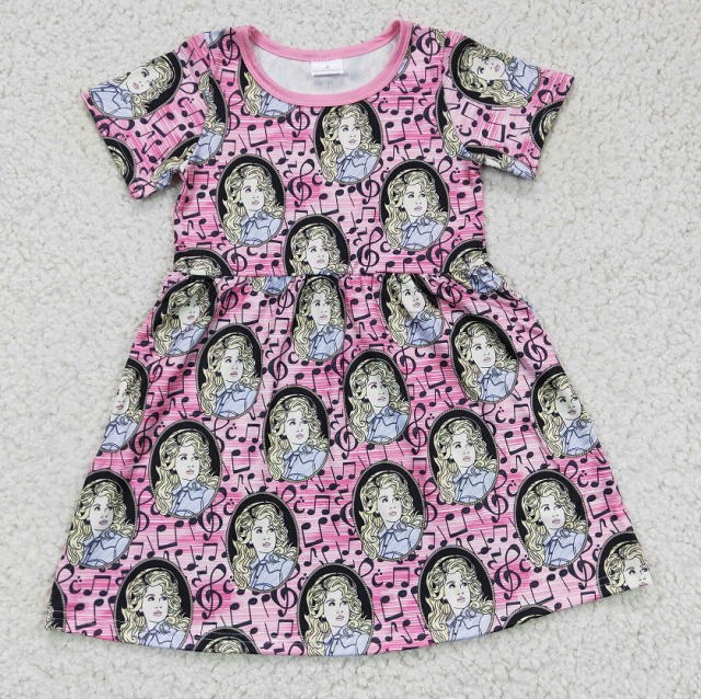 GSD0180  Girls singer DOLLY short sleeve dress