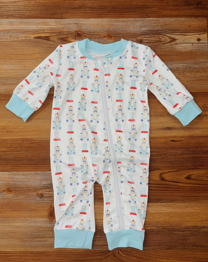 LR1184 Blue christmas boy romper