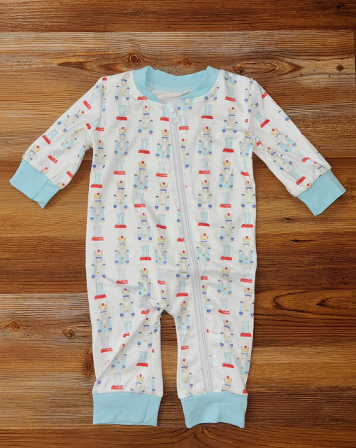 LR1184 Blue christmas boy romper