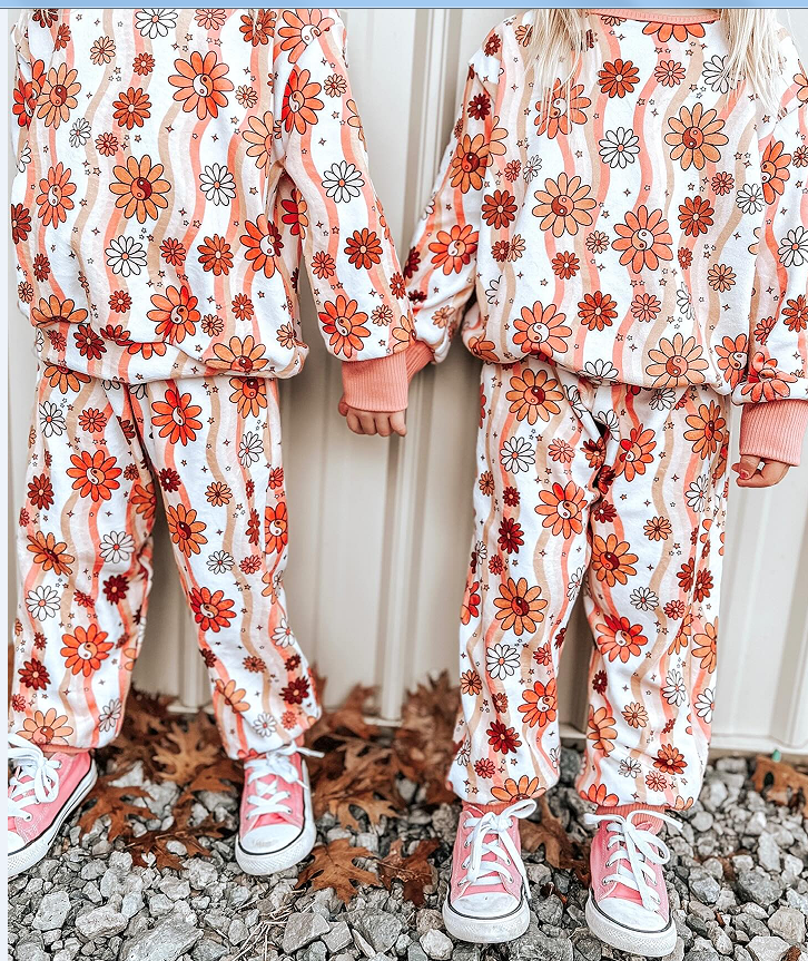 GLP1356 pre order floral print pajama set