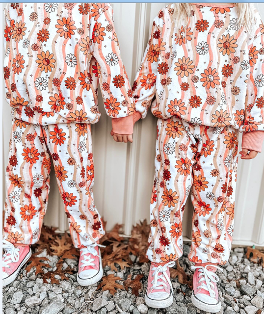 GLP1356 pre order floral print pajama set