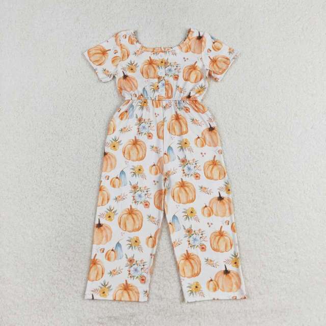 SR1880 Pumpkin Blossom Short Sleeve romper