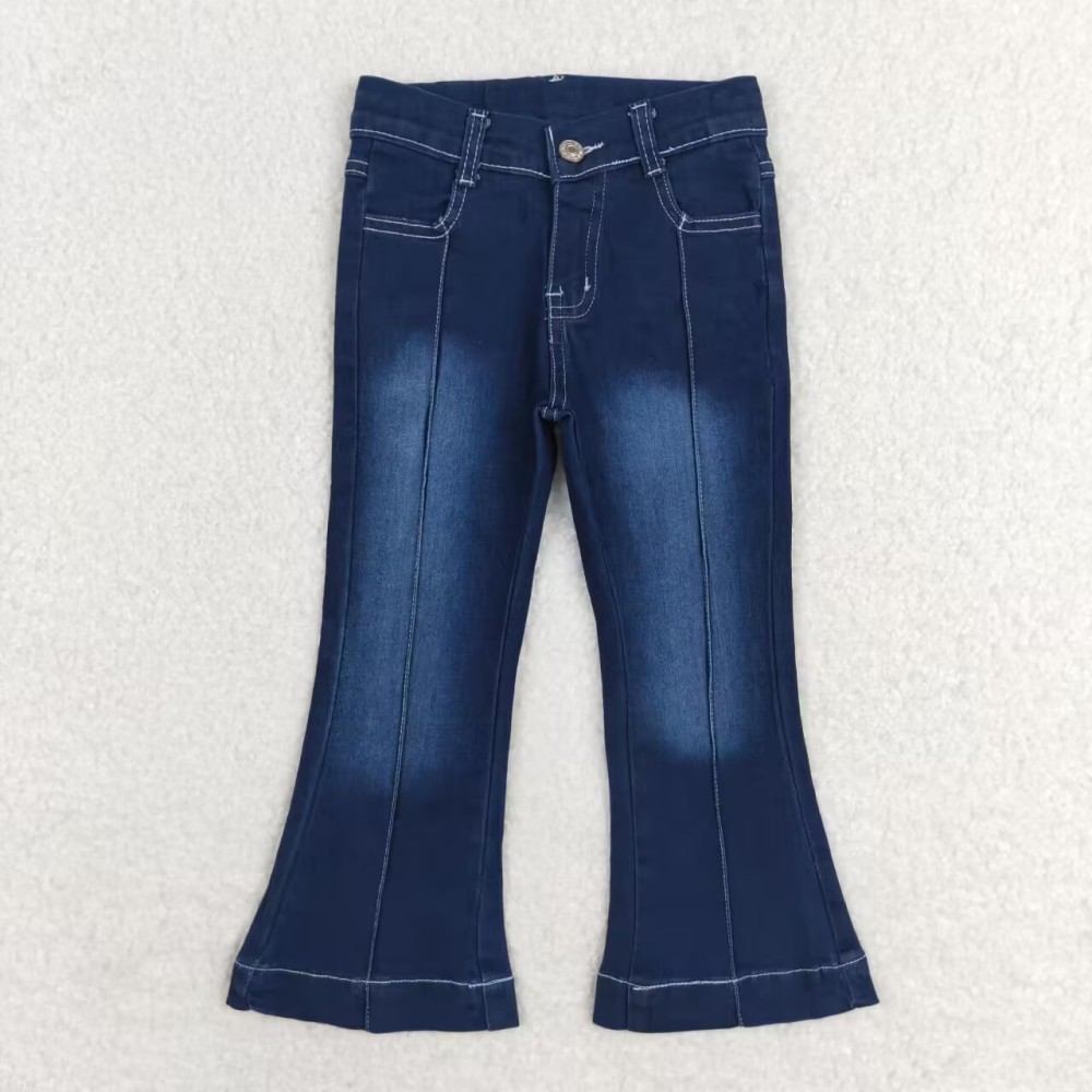 P0508 Bleached blue stripe denim pants