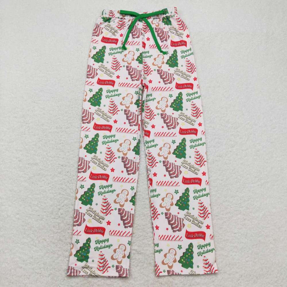 P0490 Adult men's happy holidays Christmas tree biscuit pants