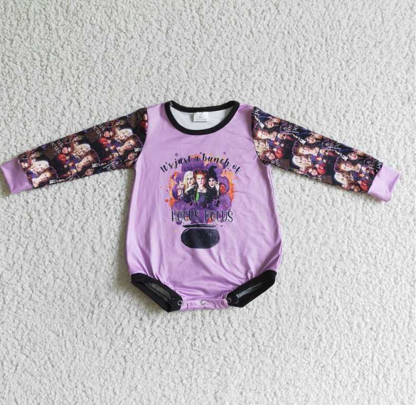 LR0084 hocus pocus long sleeve romper