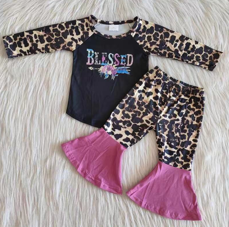 6 A14-12 Blessed black leopard print suit
