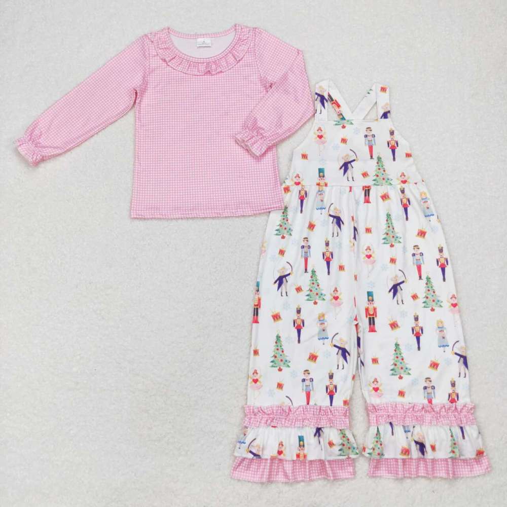 SR1931 Christmas Nutcracker Pink Strap romper