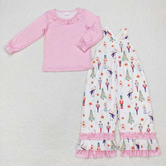 SR1931 Christmas Nutcracker Pink Strap romper