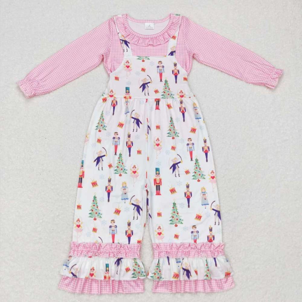 SR1931 Christmas Nutcracker Pink Strap romper