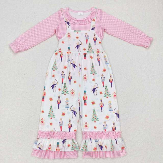 SR1931 Christmas Nutcracker Pink Strap romper