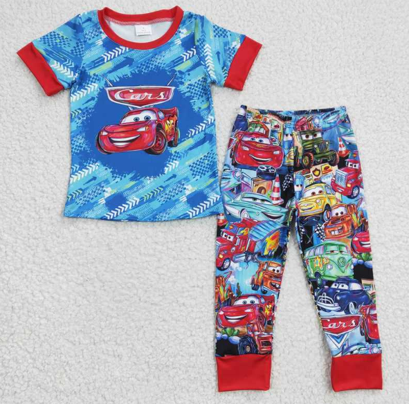 BSPO0090 Boys' Cars short-sleeved trousers suit