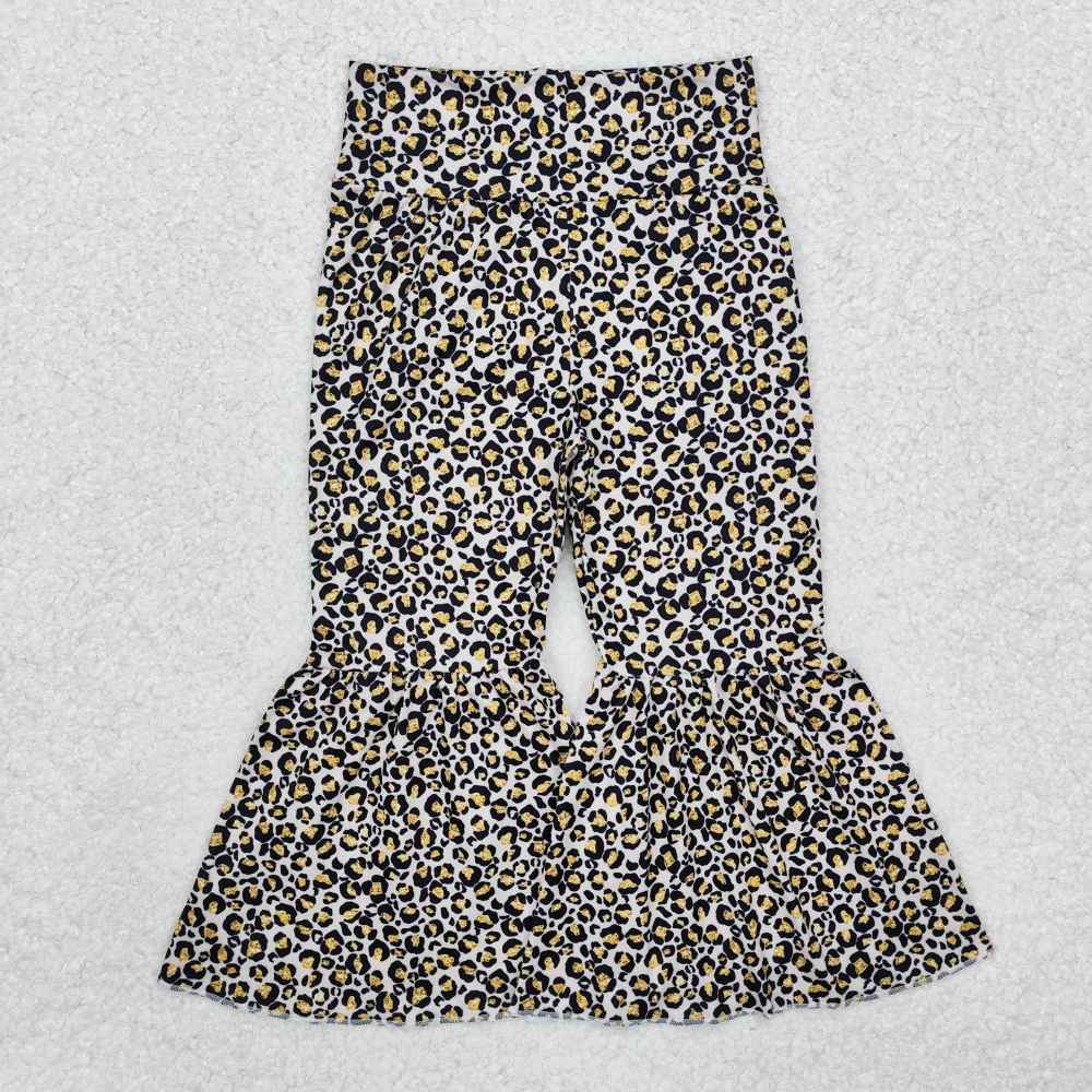 P0460 Brown leopard print light-colored pants
