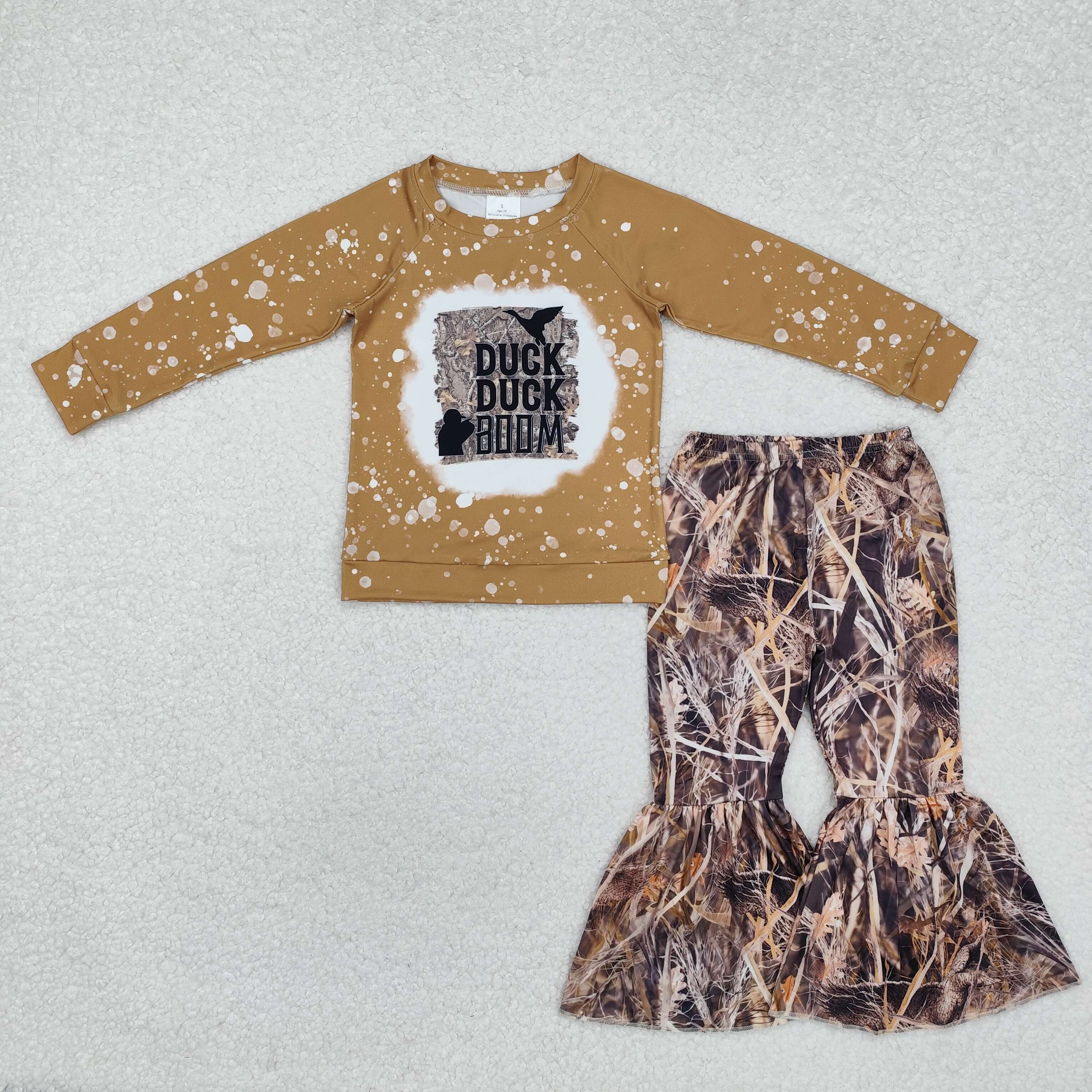 GLP2264 Girls DUCK Rice Duck Long Sleeve Pants Suit