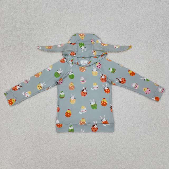 3.5 y Easter Bunny Ears Turquoise Hooded Long Sleeve coat