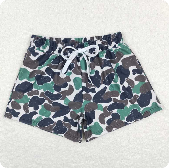 S0218 3.15 y Brown and green camouflage beige swimming trunks