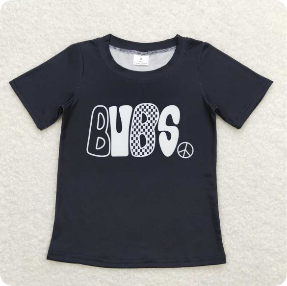 BT0617 3.19 y black short-sleeved top with bubs shirts