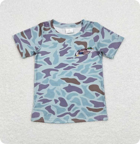 BT0465 3.19 y Duck camouflage gray green short-sleeved shirts