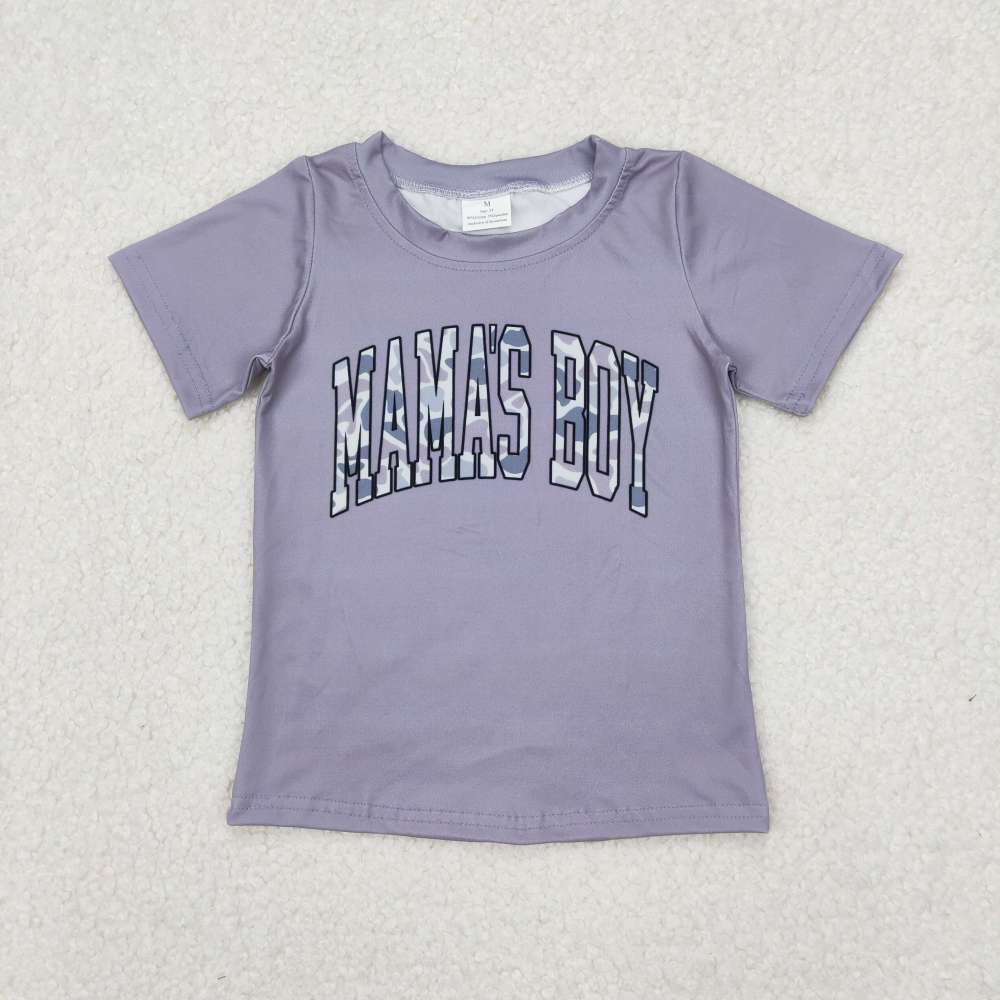 BT1187  3.20y mama's boy letter gray short sleeve shirts