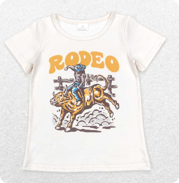 BT0515 3.20y Rodeo riding beige short-sleeved shirts
