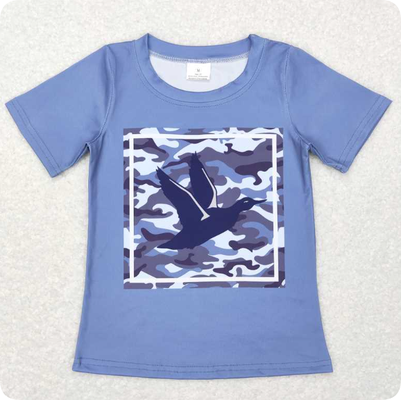 BT0438 3.21y Duck Camo Blue Short Sleeve shirts