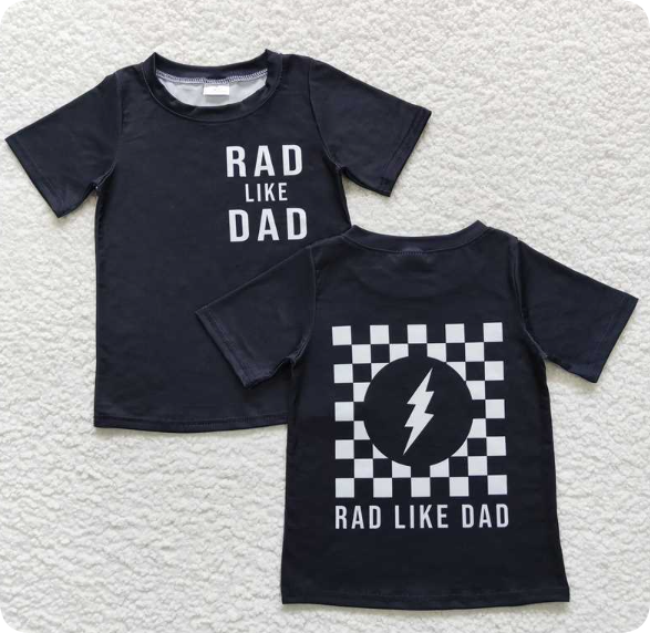 BT0323 3.21y rad like dad lightning plaid short sleeve shirts