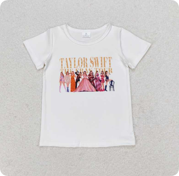 GT0604 3.22y taylor swift the eras tour white short sleeve shirts