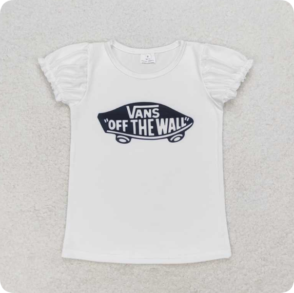 GT0479 3.24y Skateboard short sleeve white shirts